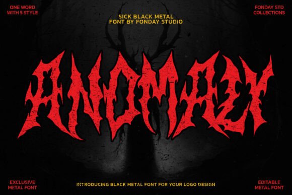 Anomaly Font: A Razor-Sharp Black Metal Typeface