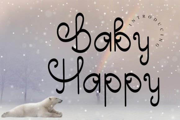 Baby Happy Font: Elegant Handwritten Style for Creative Designs