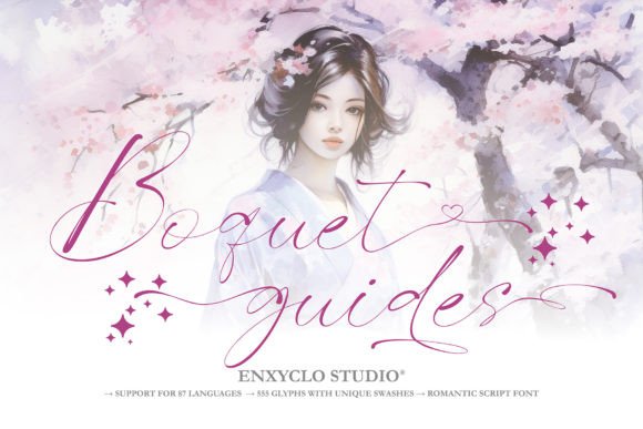 Bouquet Guides Font: Elegant Script for Creative Design