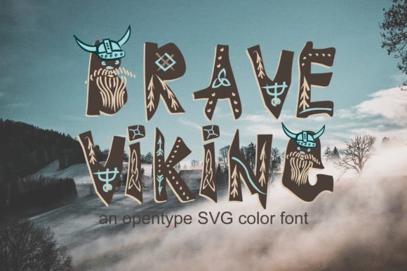 Brave Viking Font: Modern Display Typeface for Bold Designs