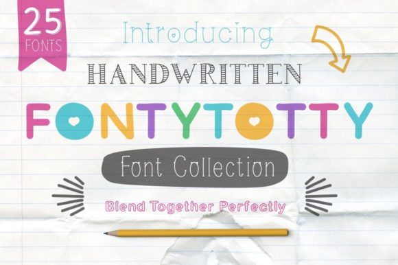 Discover the Fontytotty 25 Font Collection: A Handwritten Treasure