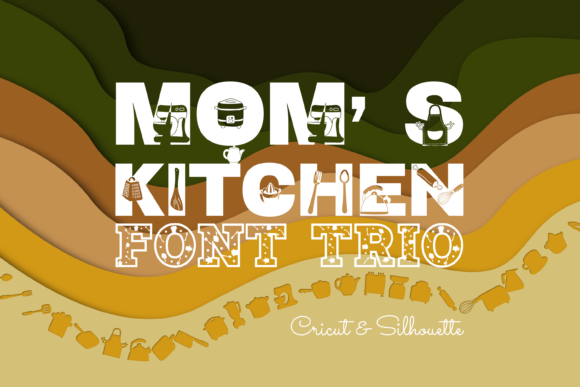 Mom's Kitchen Font Trio: A Charming Typeface Set
