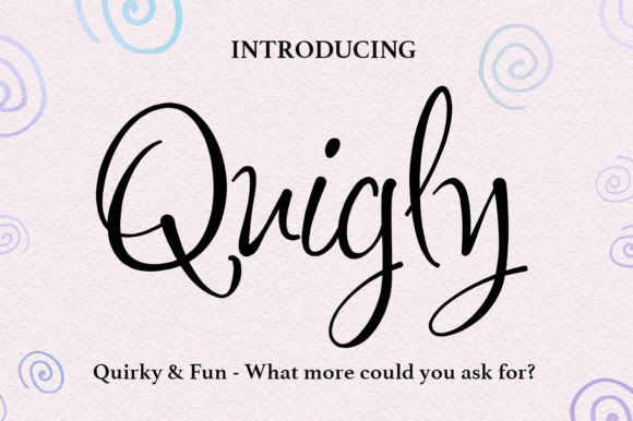 Quigley Font: A Fun, Bold Display Typeface