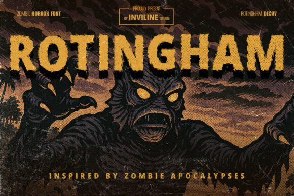 Rotingham Font: A Typeface for Eerie and Gritty Designs