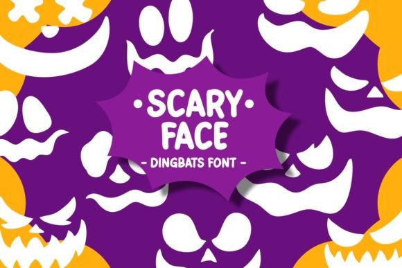Scary Face Font: Pumpkin Dingbats for Halloween