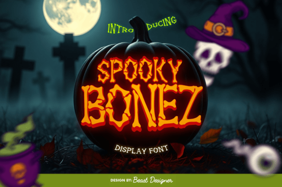 SpookyBonez Font: Crafting Creepy Halloween Designs