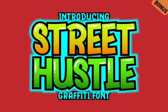 Street Hustle Font: Bold Graffiti Style for Impactful Designs